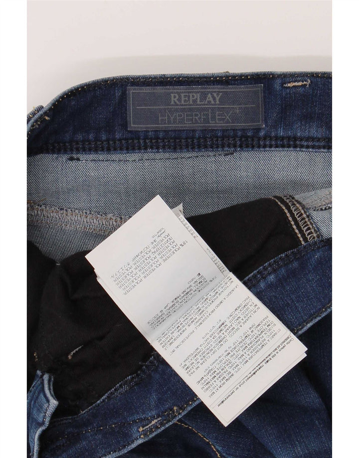 Replay Herre Slim Jeans W28 L30 Blå Bomuld