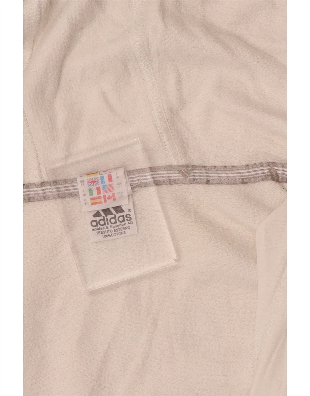 Adidas Dame Hættetrøje Sweater UK 14 Medium Hvid Bomuld