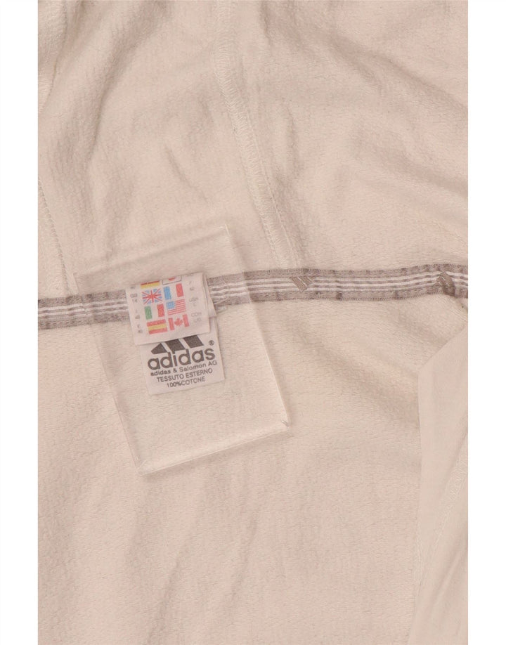 Adidas Dame Hættetrøje Sweater UK 14 Medium Hvid Bomuld