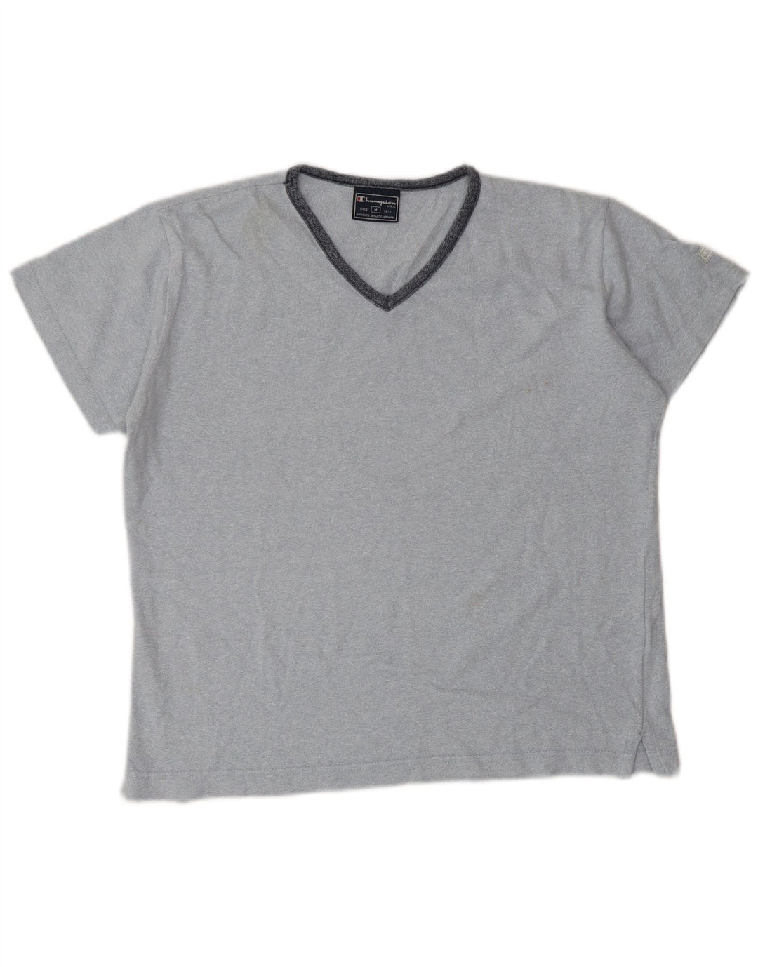 Champion Dame T-Shirt Top UK 14 Medium Blue Cotton