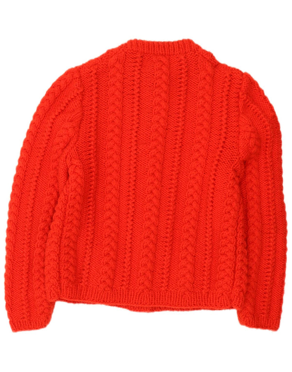 Vintage dame cardigan sweater UK 14 Medium Rød
