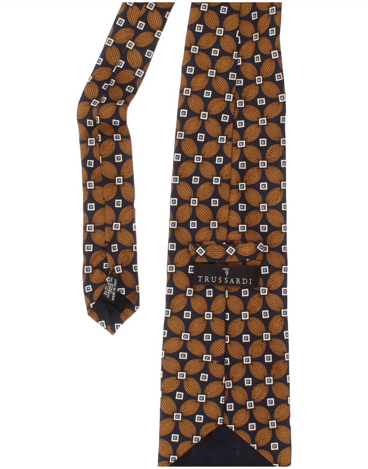 Trussardi Herre Slips One Size Brun Geometrisk Silke Classic