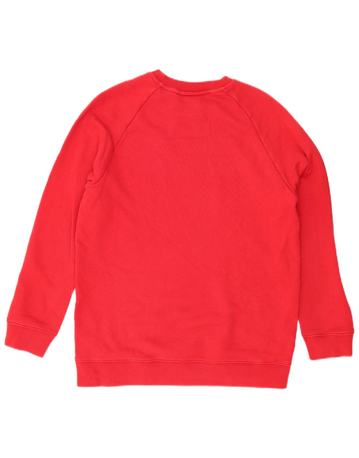 ADIDAS Graphic Sweatshirt Jumper UK 12 Medium Rød Bomuld