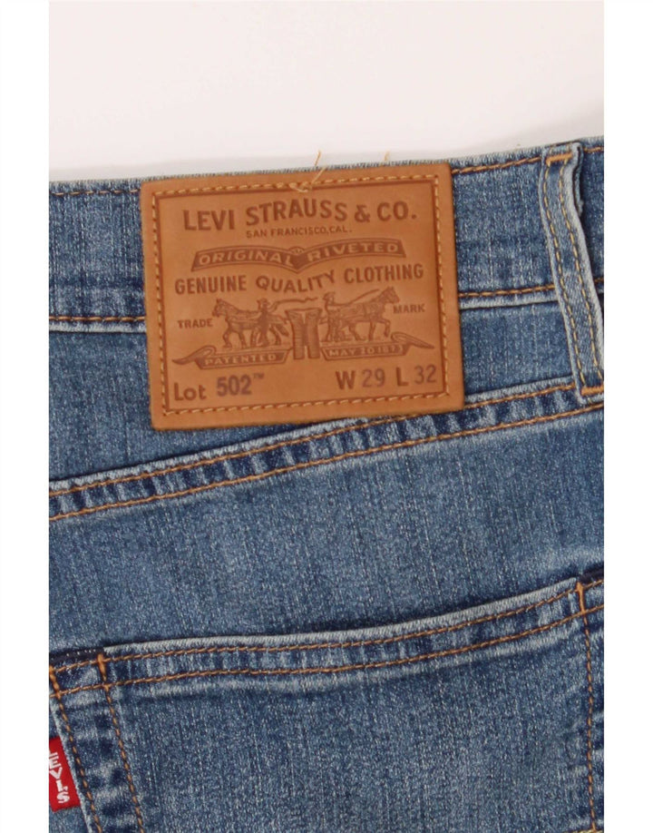 Levi's Herre 502 tilspidsede jeans W29 L32 blå bomuld