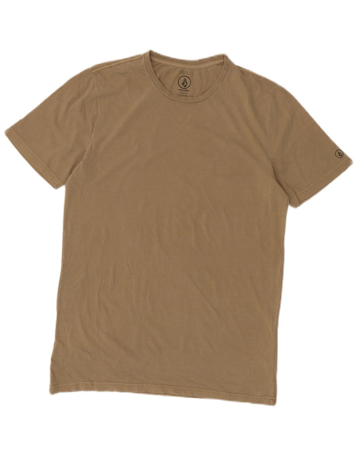 Volcom Herre Modern Fit T-Shirt Top Medium Khaki Bomuld