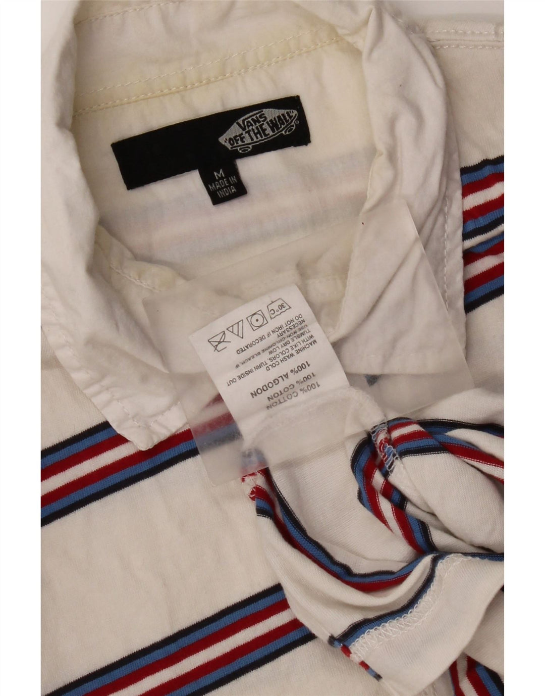 Vans Poloshirt til mænd Medium hvid stribet bomuld