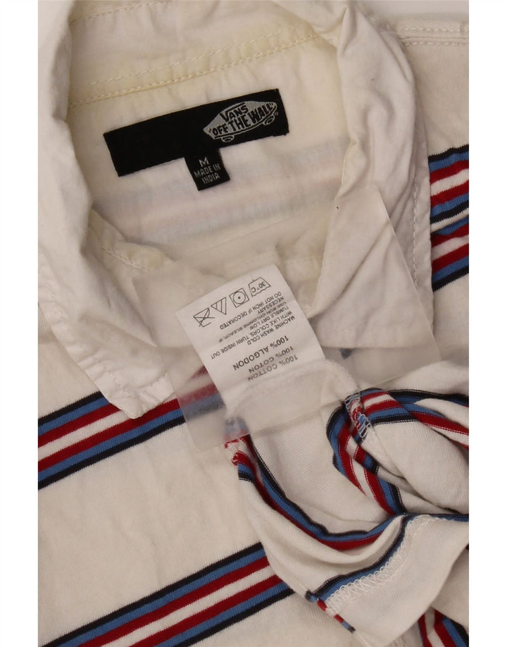 Vans Poloshirt til mænd Medium hvid stribet bomuld