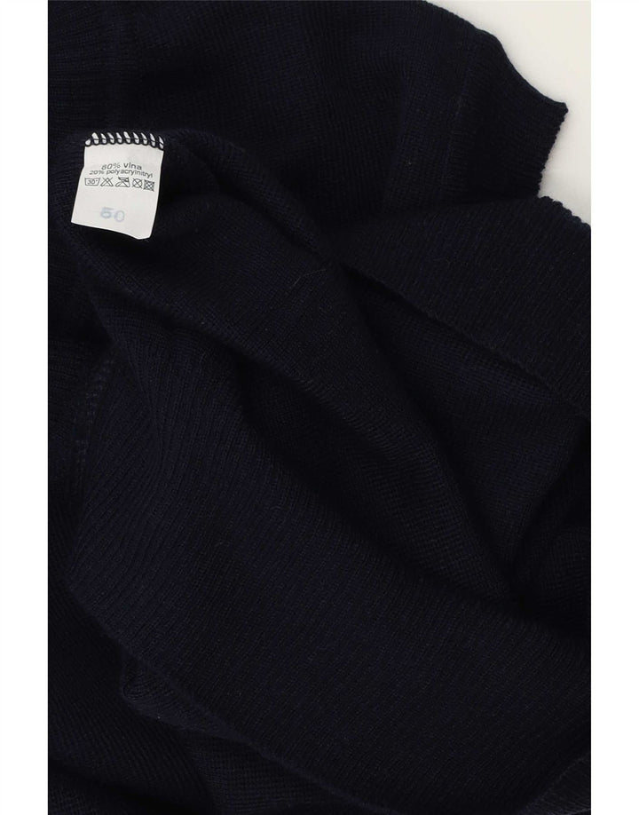 Vintage Herrevest Tank Top EU 50 Medium Navy Blue Polyacrylic