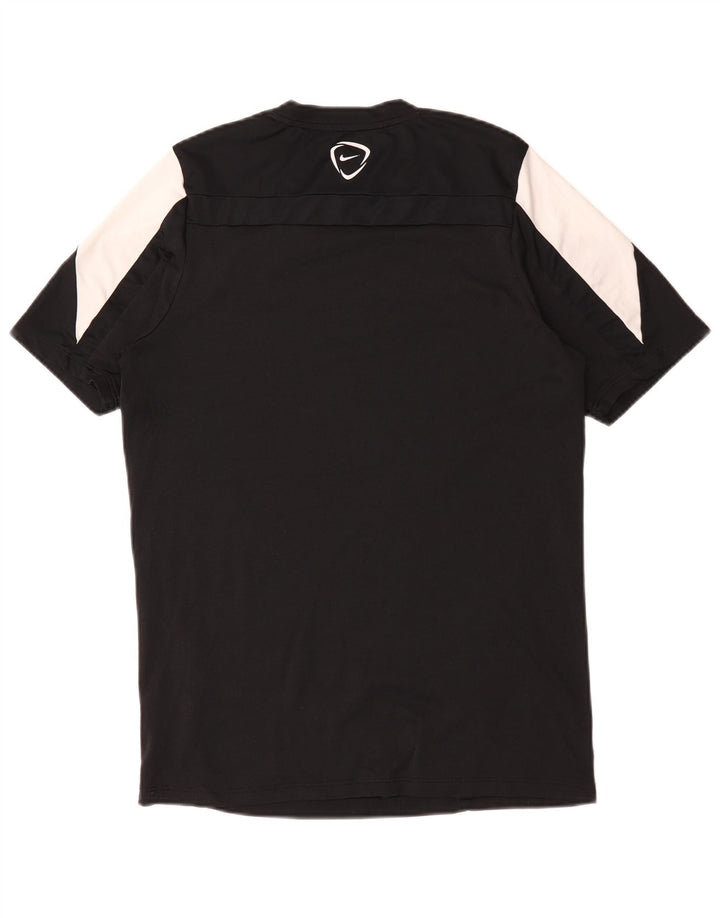 Nike Herre Dri Fit T-Shirt Top Stor Sort Colourblock Polyester