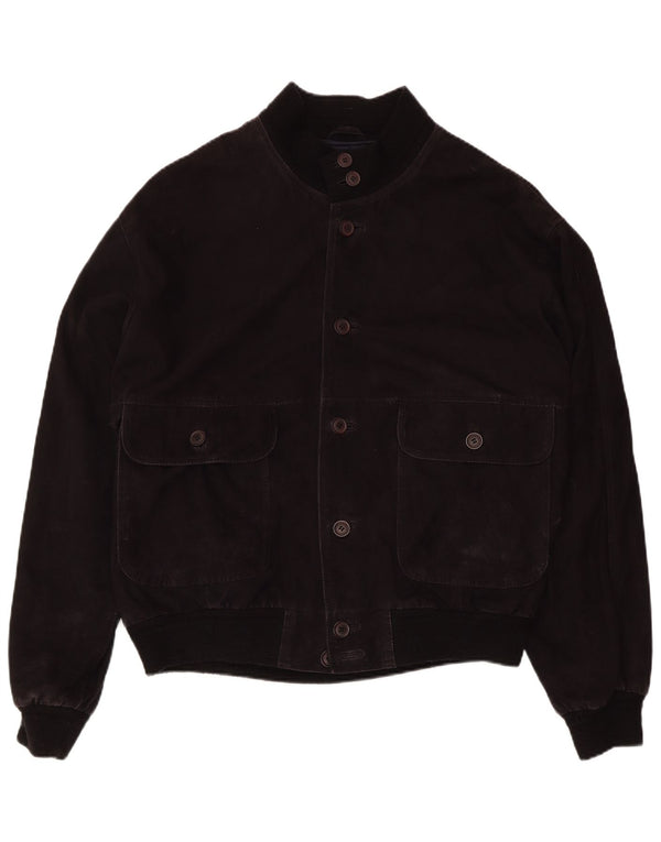 ZARRO Herre Ruskind Bomber Jacket IT 54 2XL Sort Læder