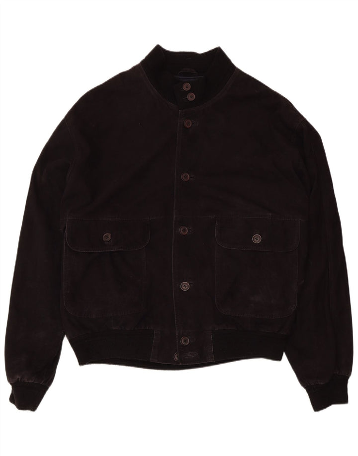 ZARRO Herre Ruskind Bomber Jacket IT 54 2XL Sort Læder