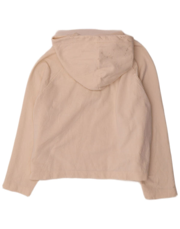 Zara Dame Oversized hættetrøje Jumper UK 14 Medium Off White Bomuld