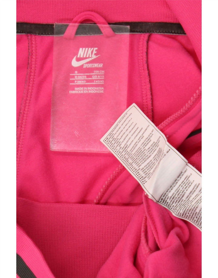 Nike træningsdragt topjakke til kvinder UK 8/10 Small Pink Colourblock Polyester