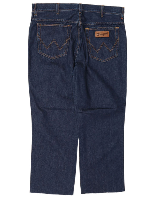 Wrangler Herre Texas Straight Jeans W38 L27 Marineblå Bomuld