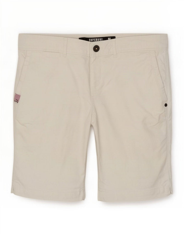 Superdry Chino-shorts til kvinder Medium W30 hvid bomuld