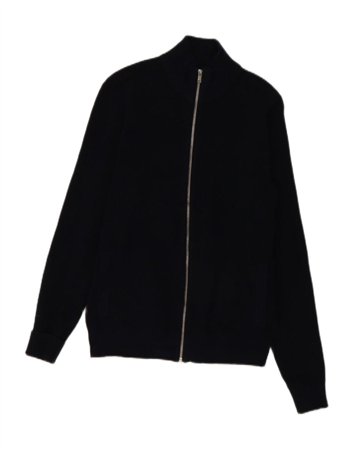 Marks & Spencer Herre cardigan sweater lille marineblå polyester