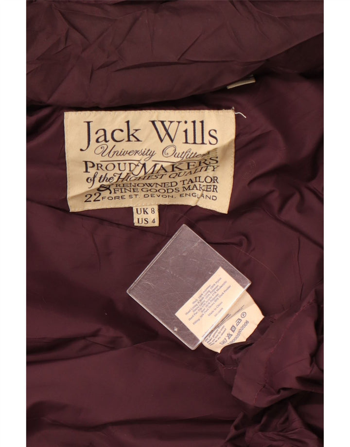 Jack Wills polstret polstret jakke til kvinder UK 8 Small Bourgogne Polyester