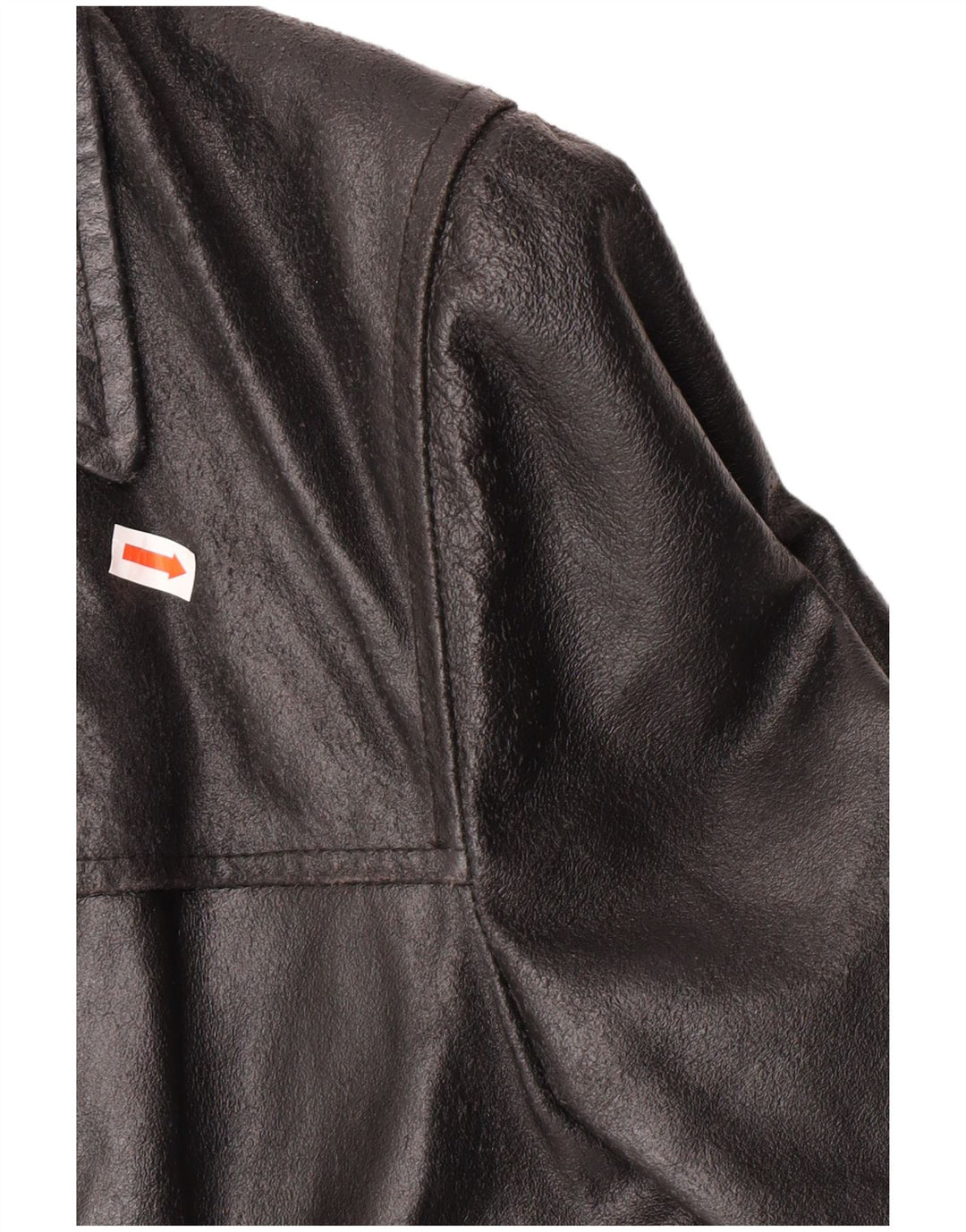 Vintage Dame Læderjakke UK 12 Medium Sort Læder Klassisk