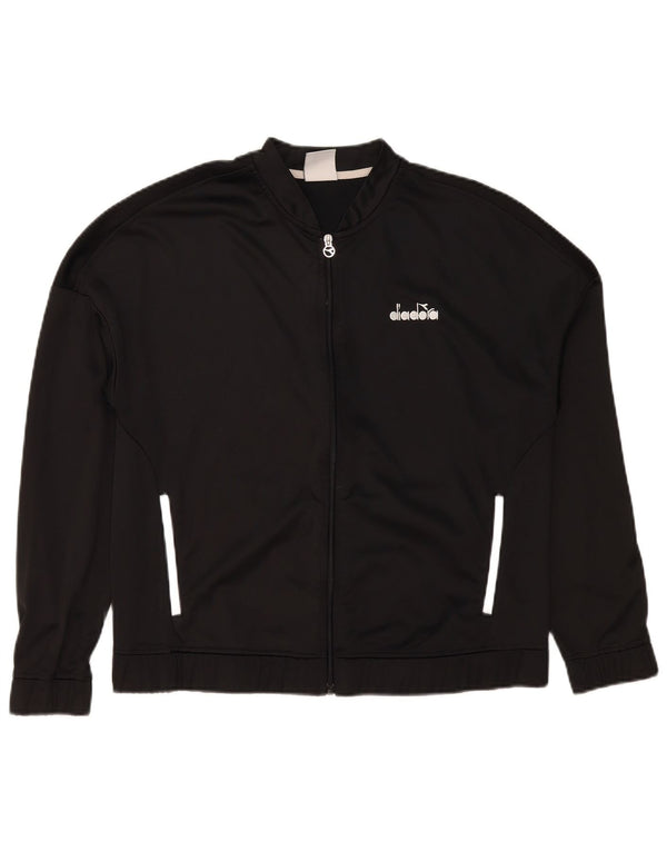 Diadora Boys Træningsdragt Topjakke 15-16 År Stor Sort Polyester