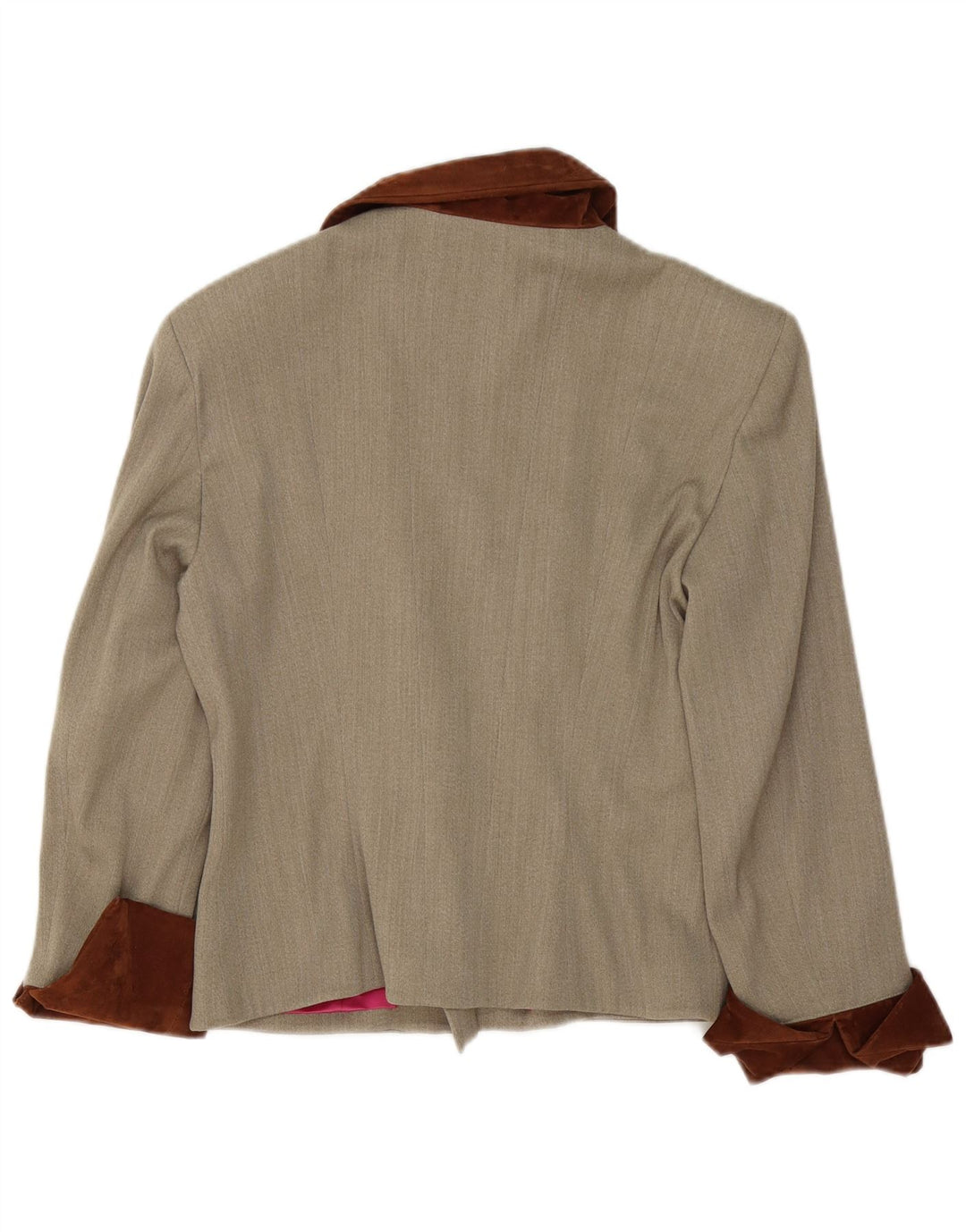 C'EST COMMECA Dame Blazer Jacket UK 12 Medium Grey Colourblock
