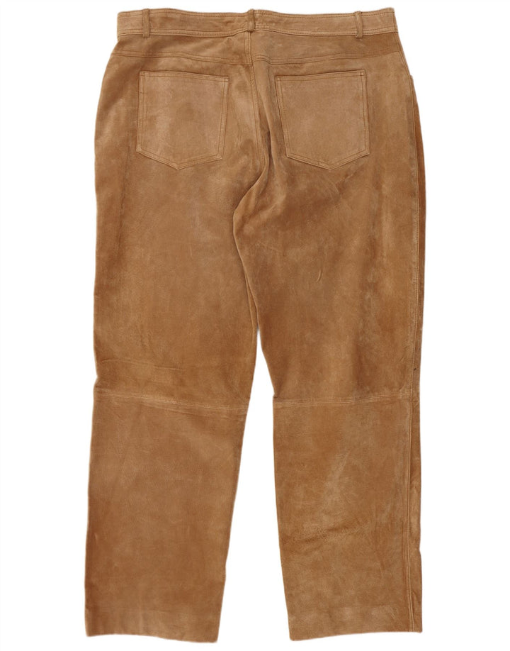 JCC Herre lige ruskindsbukser W40 L30 Beige Læder