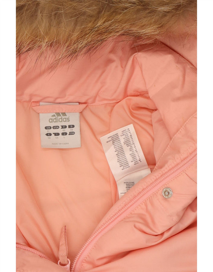 Adidas hættejakke til kvinder UK 12 Medium Pink Polyester