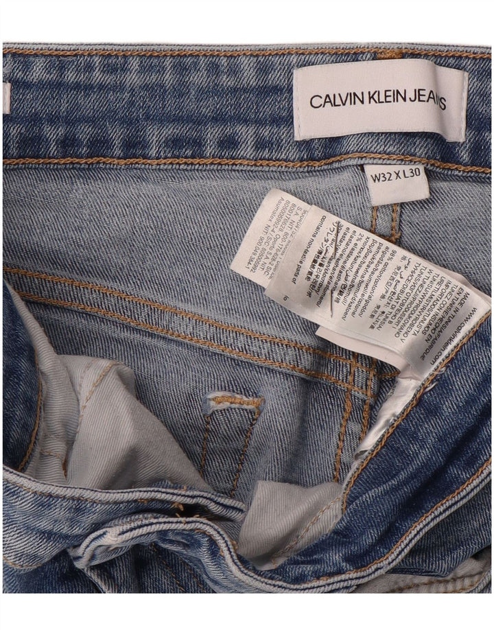 Calvin Klein Herre Slim Jeans W32 L30 Blå Bomuld