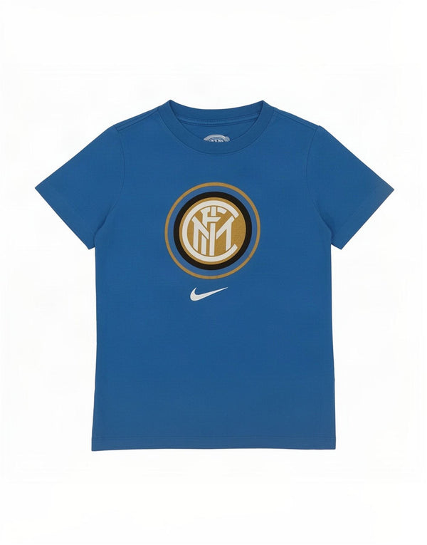 Nike Boys Inter Milan Grafisk T-Shirt Top 8-9 år Lille Blå