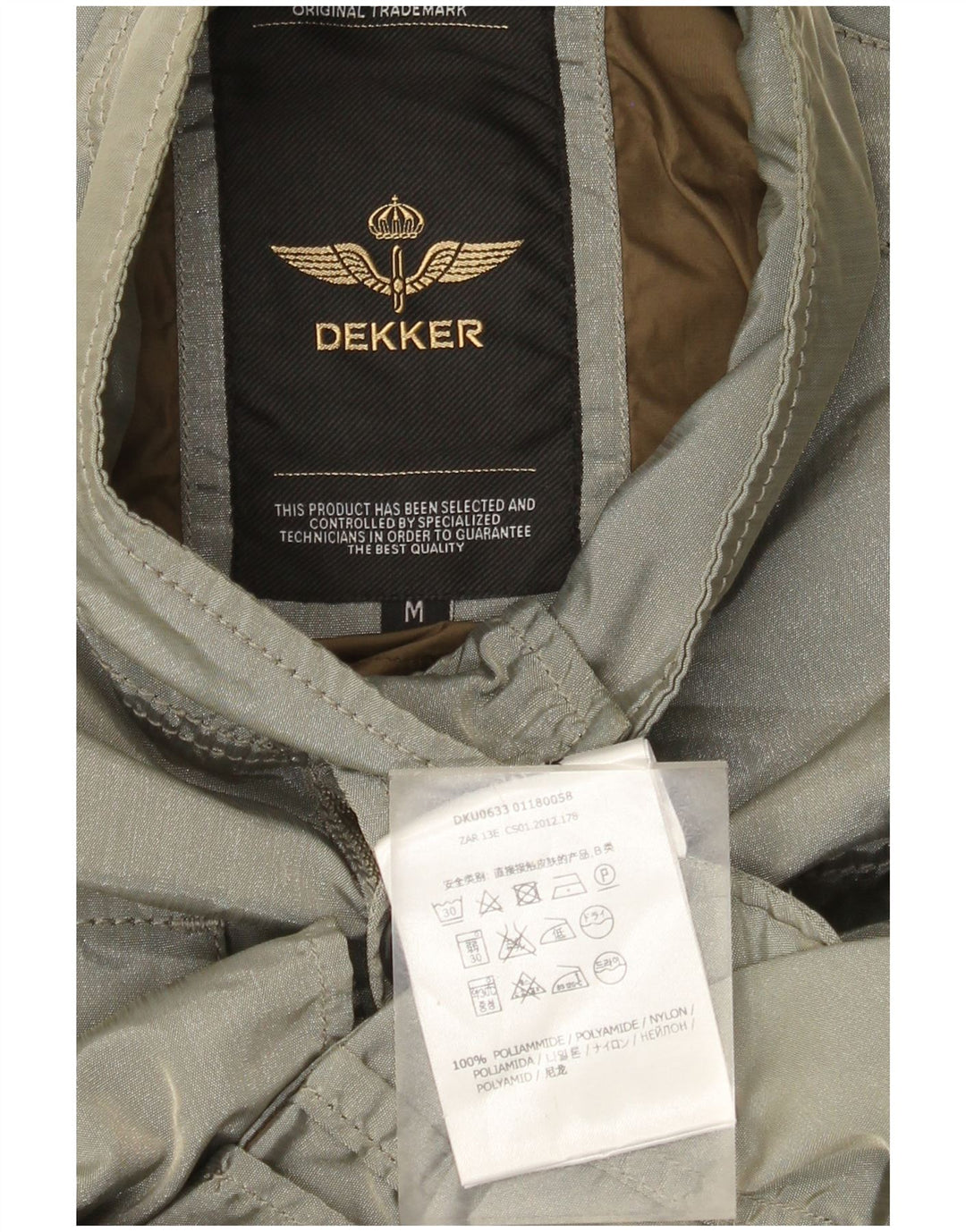 Dekker Herre Utility Jacket UK 38 Medium Grå Polyamid