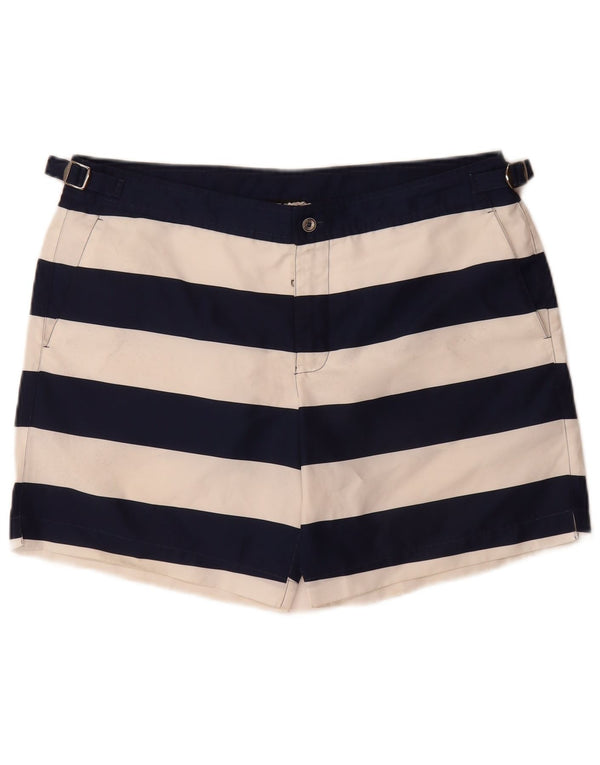 Dolce & Gabbana chinoshorts til kvinder store W34 marineblå stribet kashmir