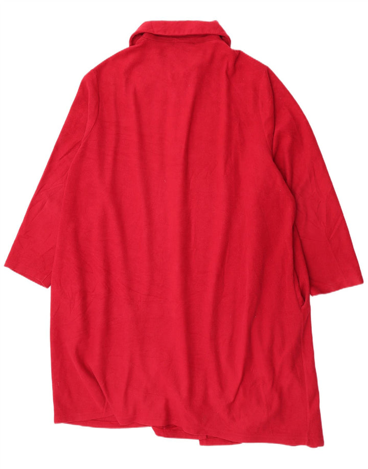 Marks & Spencer Dame Fleece Robe Kjole UK 20/22 2XL Rød Polyester