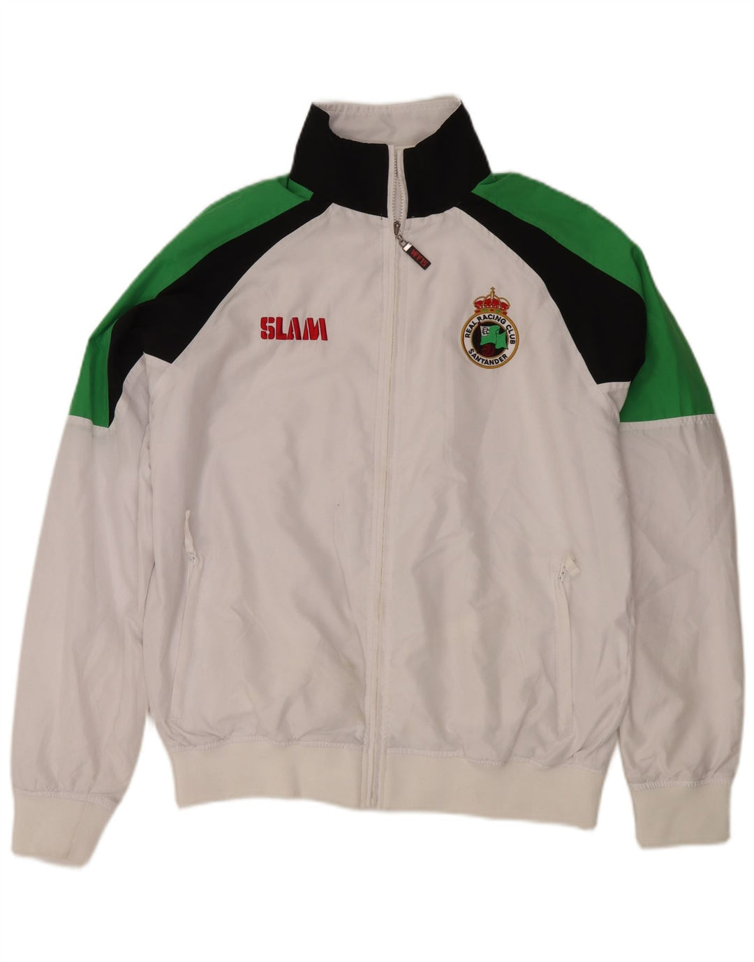 Slam Herre grafisk træningsdragt Topjakke Stor hvid Colourblock Polyester