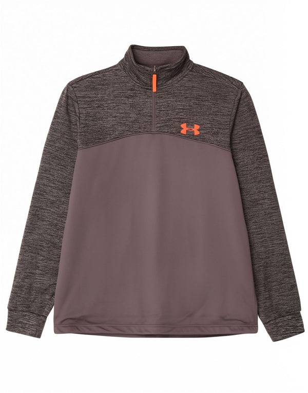 Under Armour Herre Cold Gear Pullover Træningsdragt Top Medium Grå Flecked