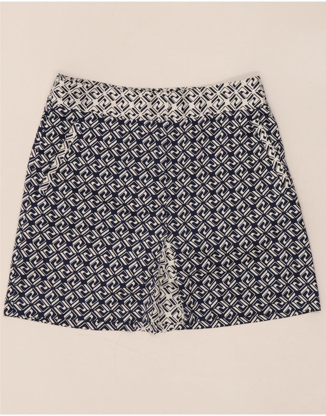 IZOD Mininederdel til kvinder US 4 Small W30 Navyblå geometrisk polyester