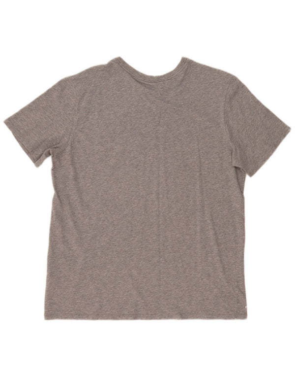 Nike Herre Buckets Grafisk T-Shirt Top XL Grå Flecked Bomuld