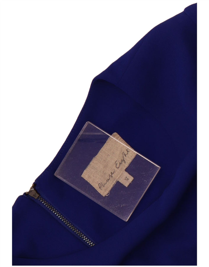 Fase otte kvinders 3/4 ærmer Shift Dress UK 18 XL Blå