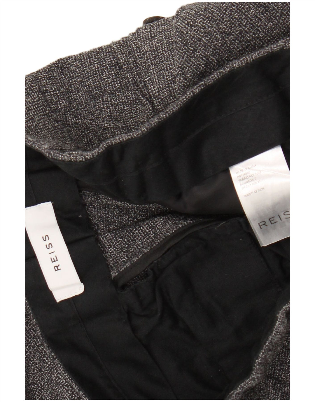 Reiss Herre Slim Suit Bukser W32 L30 Grå Uld