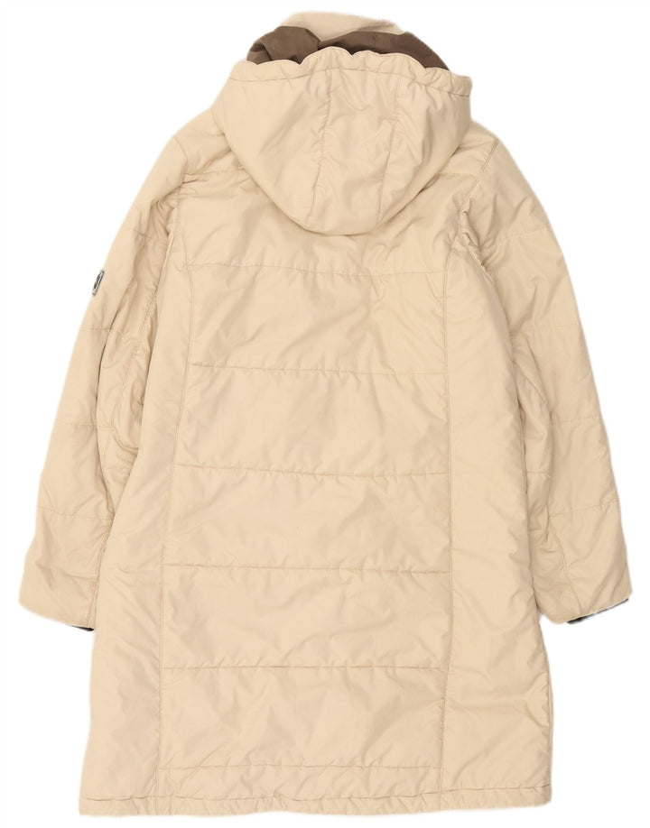 Jack Wolfskin Dame Hætte Polstret Frakke UK 12/14 Medium Off White