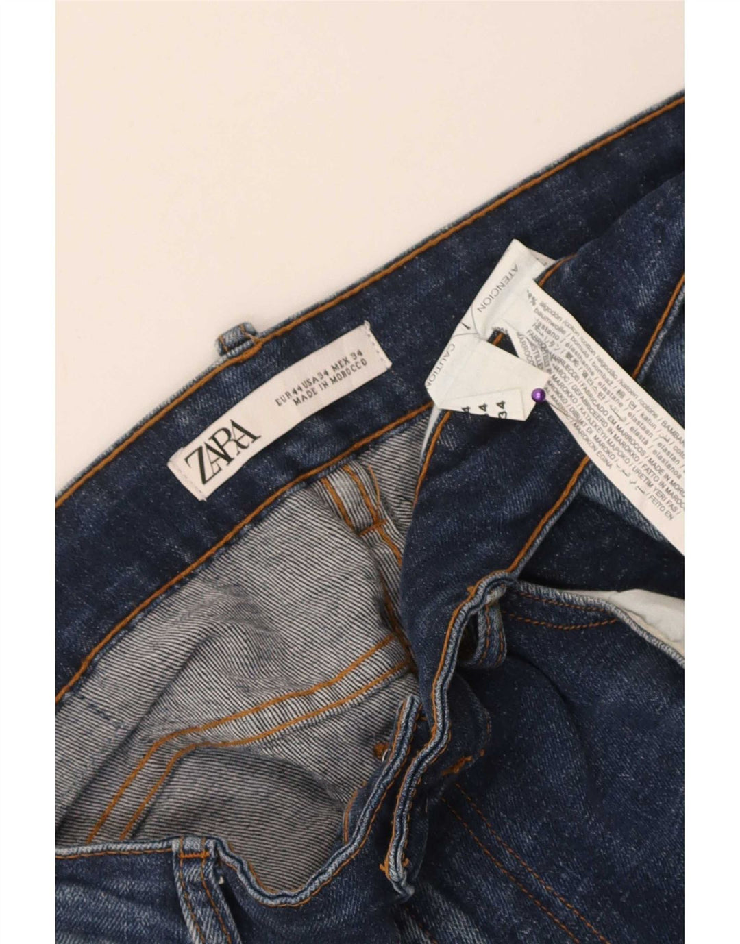 Zara Herre Slim Jeans EU 44 Large W34 L29 Blå Bomuld
