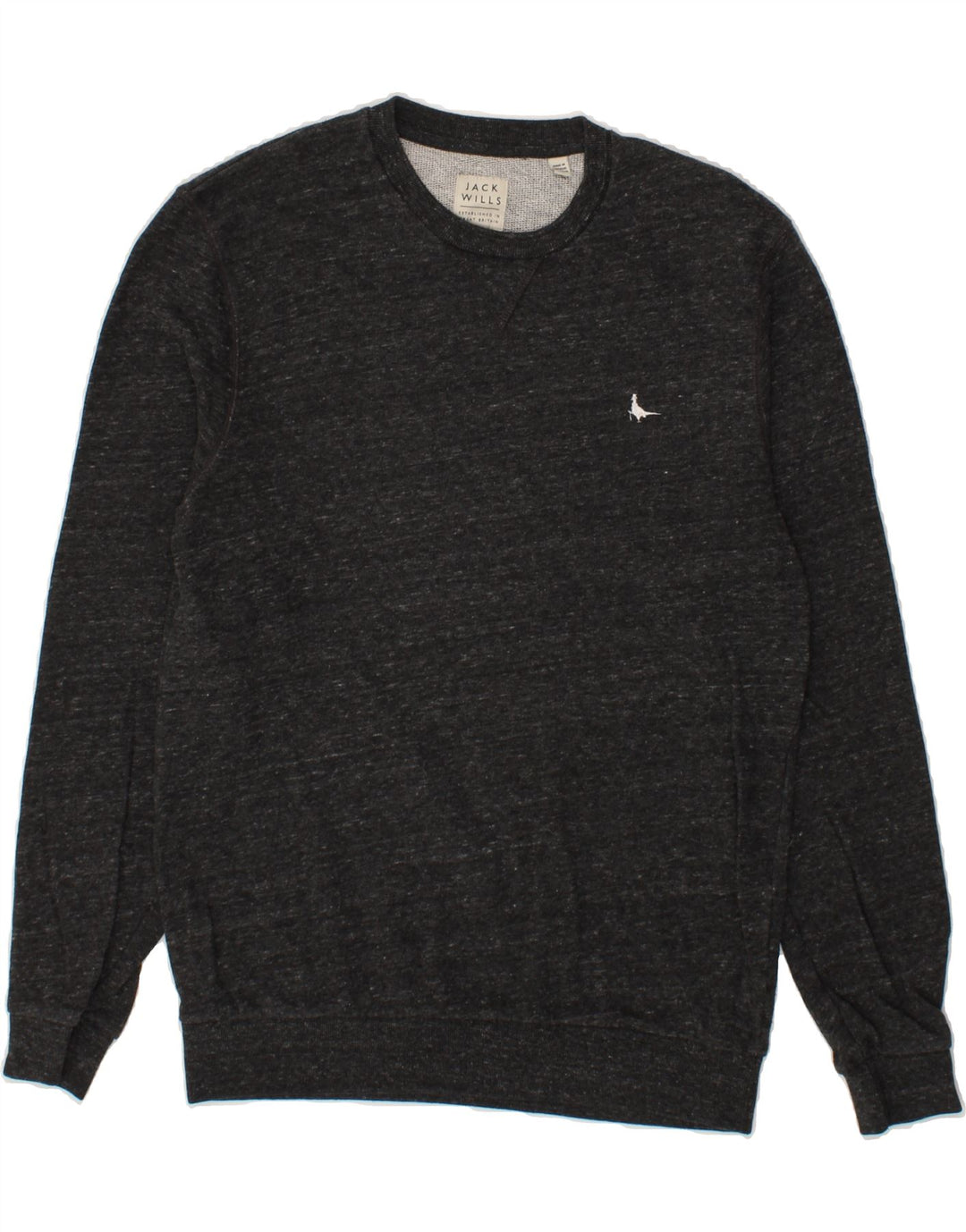 JACK WILLS Mens Sweatshirt Jumper Medium Grey Flecked Cotton Vintage Jack Wills and Second-Hand Jack Wills from Messina Hembry 