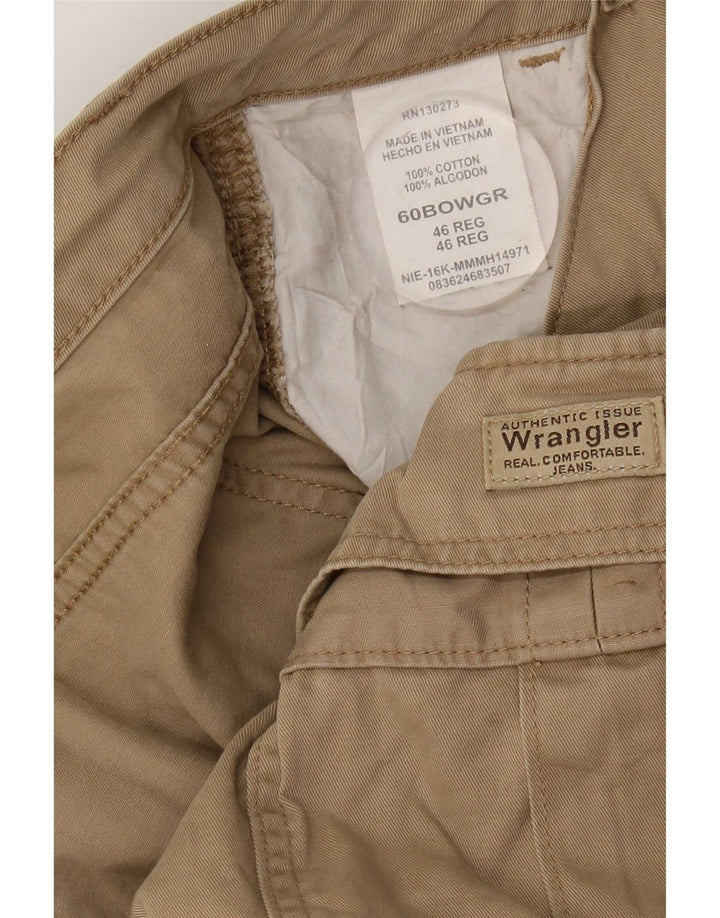 Wrangler Herre Cargo Shorts W46 3XL Beige Bomuld