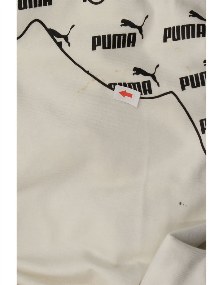 Puma Herre Grafisk T-Shirt Top Lille Hvid