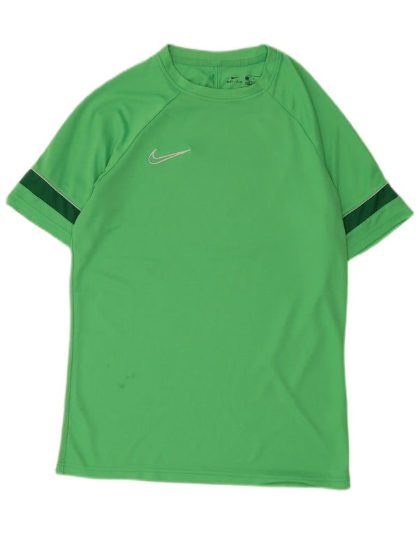 Nike Herre Dri Fit T-shirt Top Medium Grøn Colourblock Polyester