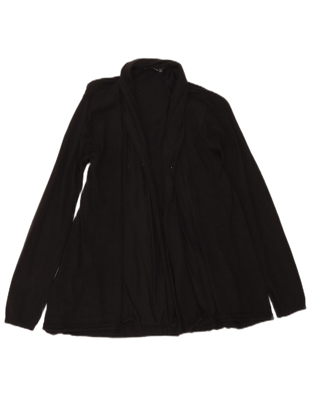 Zara Womens Open Cardigan Sweater UK 10 Small Black Viscose