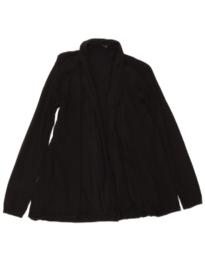 Zara Womens Open Cardigan Sweater UK 10 Small Black Viscose