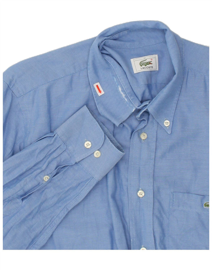 LACOSTE Mens Shirt Size 41 Medium Blue Cotton Vintage Lacoste and Second-Hand Lacoste from Messina Hembry 