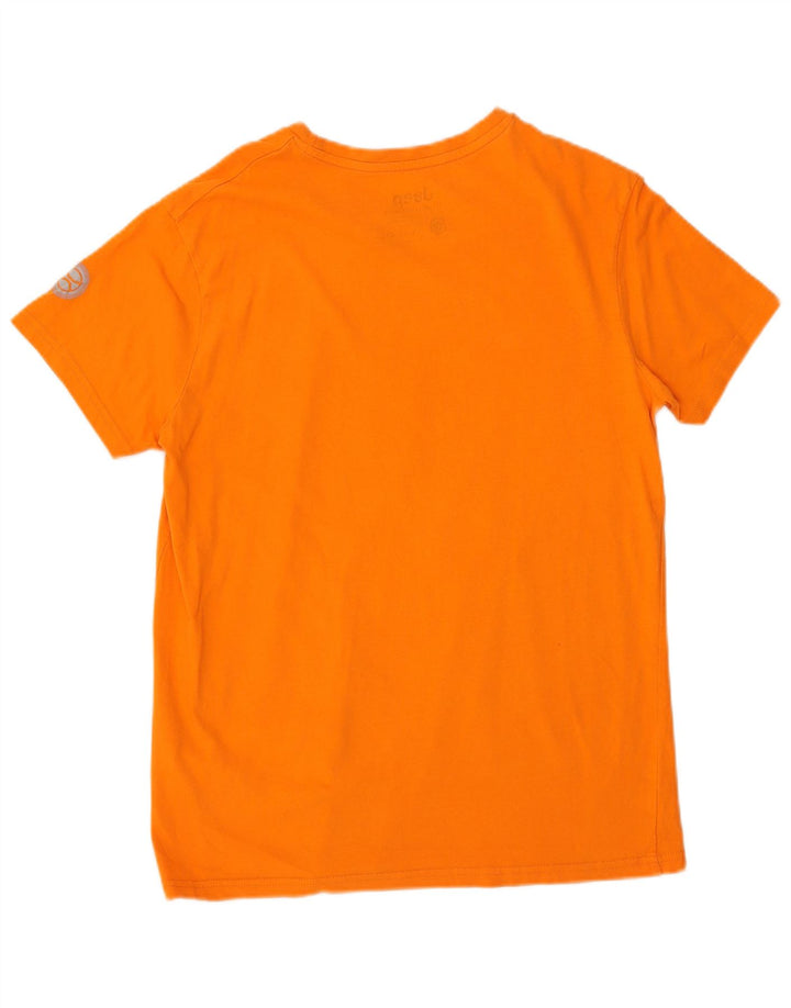 Jeep Herre Grafisk T-Shirt Top Stor Orange Bomuld