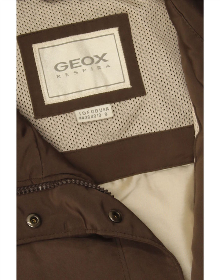 Geox Womens Oversized Polstret Frakke UK 10 Lille brun polyester
