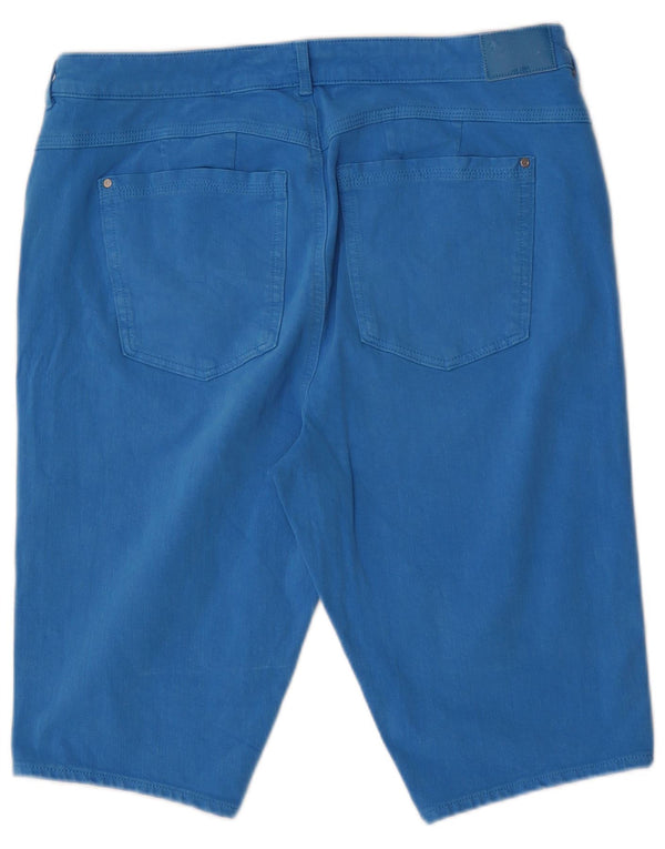 Marks & Spencer denimshorts til kvinder med høj talje UK 18 XL W34 blå bomuld