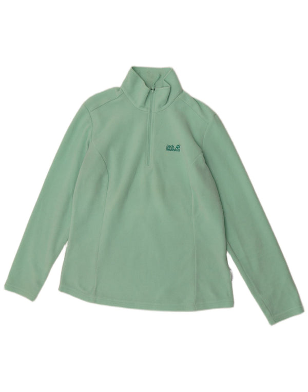 Jack Wolfskin Fleece Jumper med lynlås til kvinder UK 14/16 Stor Grøn